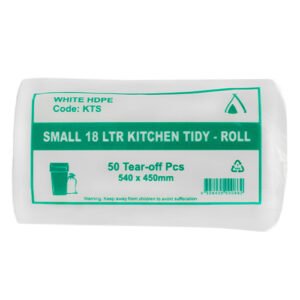 Huhtamaki Kitchen Tidy Bin Liner - Roll, Small, 18L, White