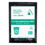 Huhtamaki Heavy Duty LDPE Garbage Bin Liner, 54L, Black