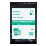 Huhtamaki Heavy Duty LDPE Garbage Bin Liner, 73L, Black