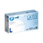 ULTRA FRESH Latex Disposable Powdered Gloves (Blue)