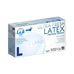 ULTRA FRESH Latex Disposable Powder Free Gloves (Blue)