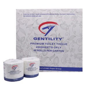 A&C Gentility Premium Toilet Tissues Soft White 2 ply AC-400