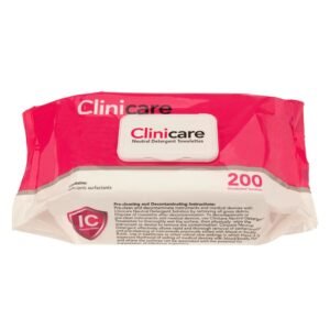 Clinicare Neutral Detergent Towelettes – 200 Wipes