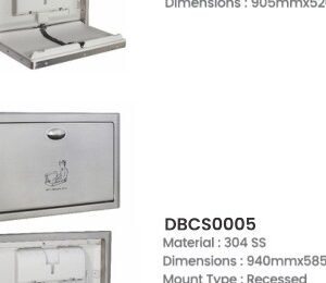 Dolphy Baby Change Station - 304 SS Recessed