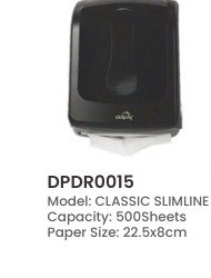 Dolphy Classic Slimline Paper Towel Dispenser 500 Sheets