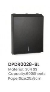 Dolphy 304 SS Paper Towel Dispenser 600 Sheets - Black