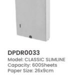 Dolphy Classic Slimline Paper Towel Dispenser 600 Sheets