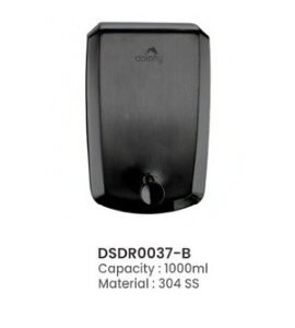 Dolphy Manual Soap Dispenser 1000ml - Black 304 SS