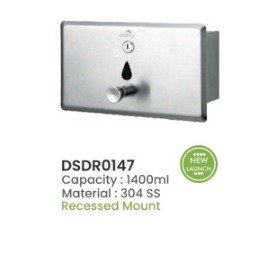 Dolphy Heavy Duty Manual Soap Dispenser 1400ml - 304 SS