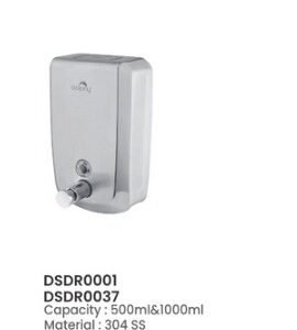 Dolphy Manual Soap Stainless Steel Dispenser 1000ml