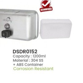 Dolphy Recessed Manual Soap Dispenser 1200ml - 304 SS