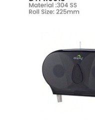 Dolphy Classic Twin Jumbo Toilet Roll Dispenser - White