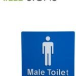 Dolphy Braille Sign - Male Toilet Blue