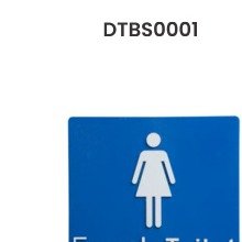 Dolphy Braille Sign - Female Toilet Blue