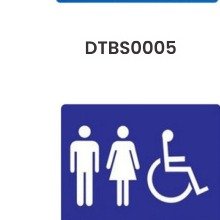 Dolphy Braille Sign - Unisex Toilet & Accessible Blue