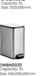 Dolphy Stainless Steel Bin 10L